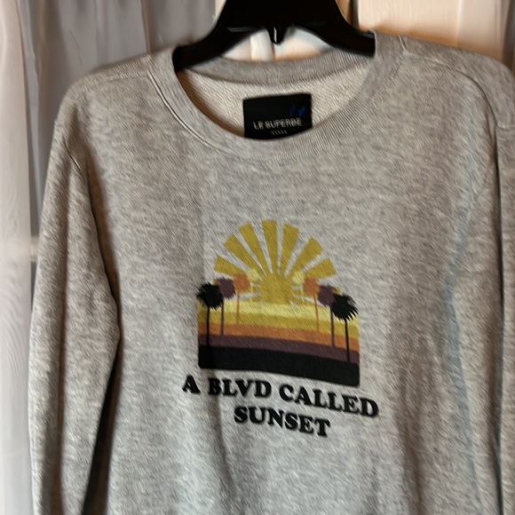 LE SUPERBE A Blvd Called Sunset Crewneck Sweatshirt Women’s Size X-Small - Picture 4 of 8